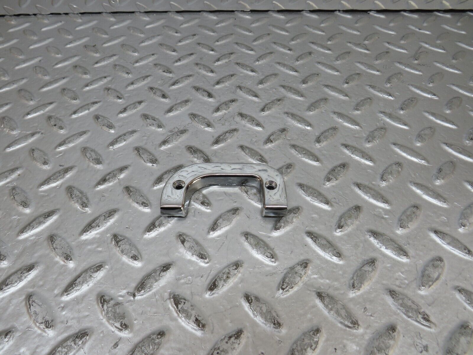 27167 Mercedes-Benz W123 280E Left Interior Chrome Door Latch Trim 1237230124