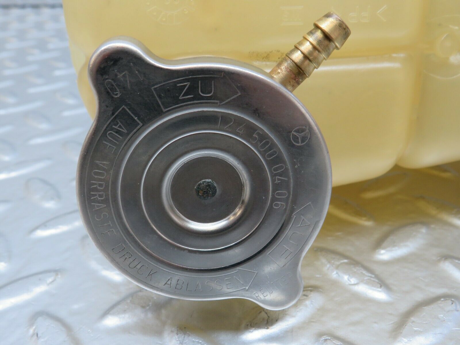 24399 Mercedes-Benz S124 220TE Wagon Coolant Reservoir Tank 1245001349