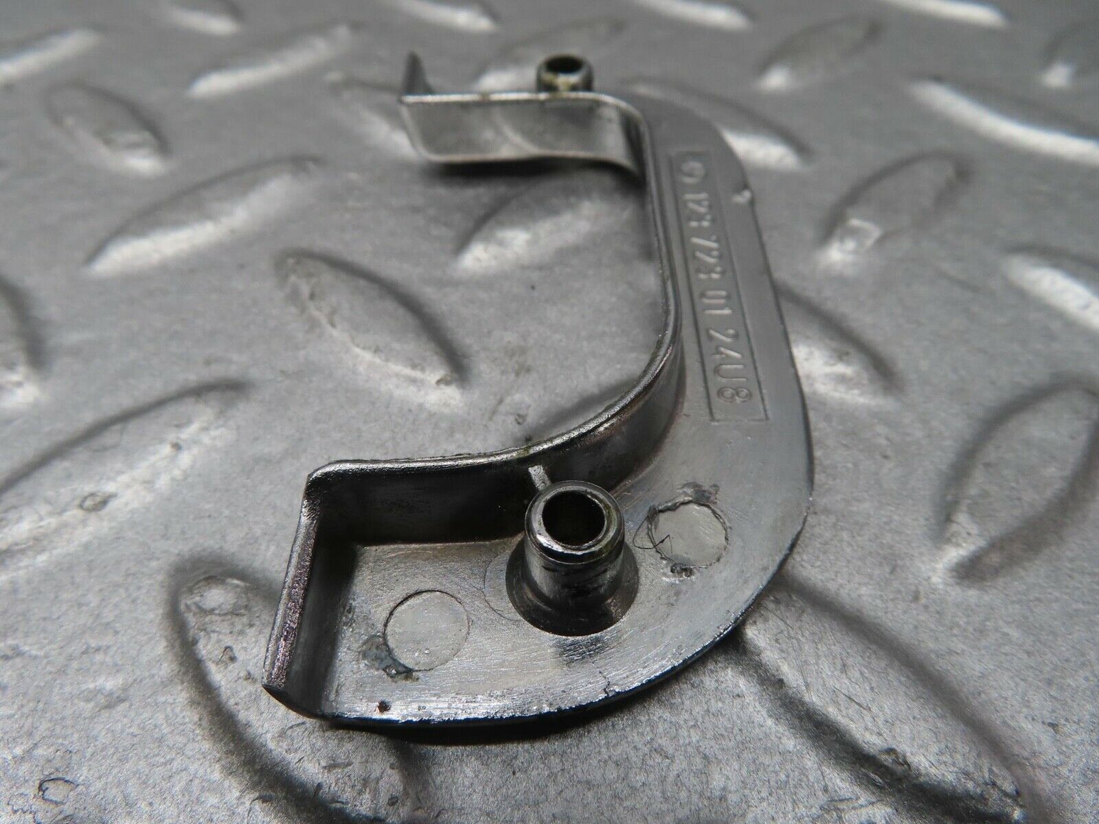 13554 Mercedes-Benz W123 200 Left Interior Chrome Door Latch Trim 1237230124