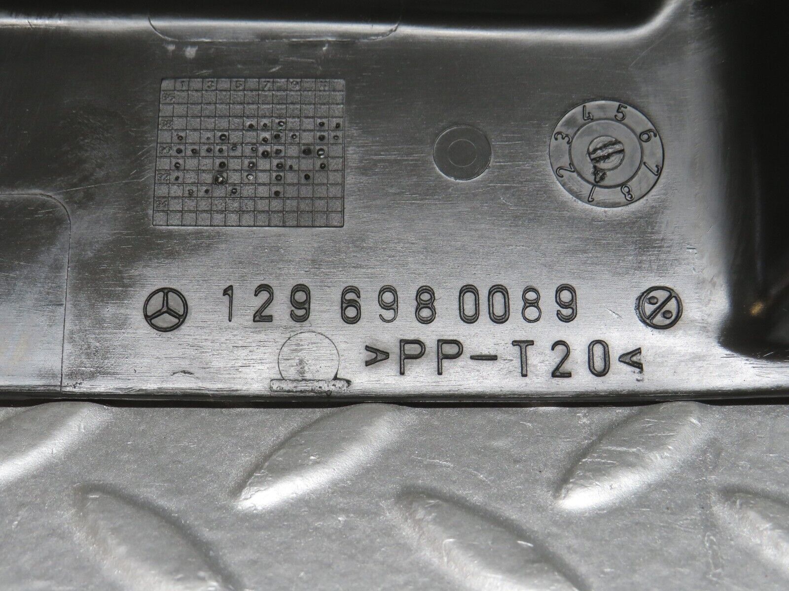 38235 Mercedes-Benz R129 280SL Coupe Trunk Boot Lock Cover Trim 1296980089