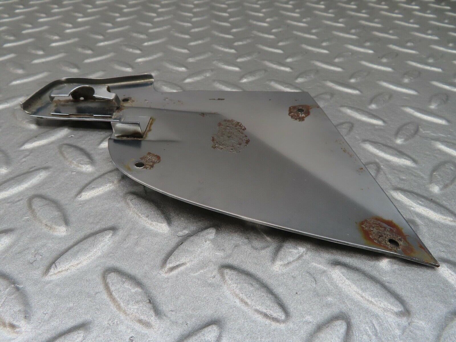 13975 Mercedes-Benz C107 280SLC B Pillar Chrome Cover Plate Left Side