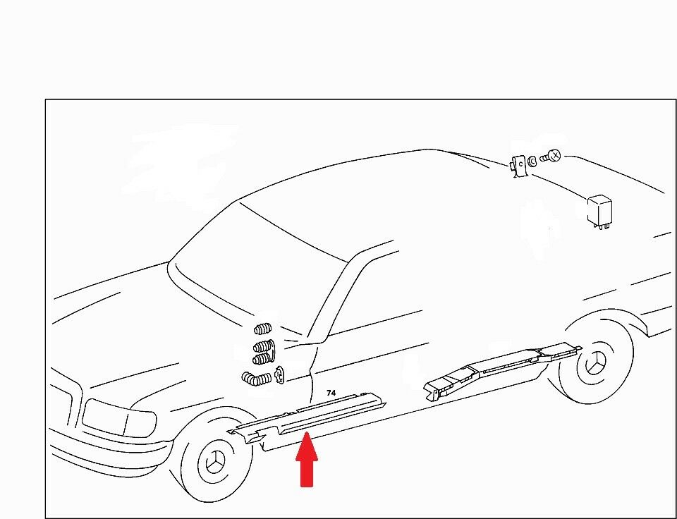 6225 Mercedes-Benz W126 380SE Front Left Cover 1268210136
