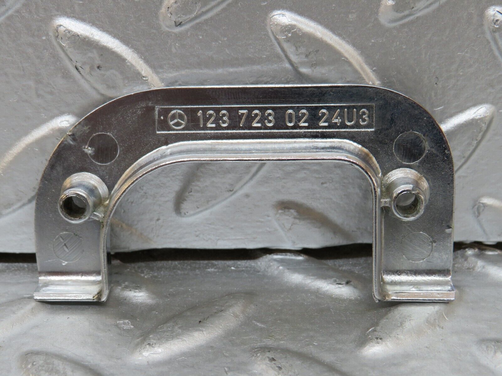 27871 Mercedes-Benz W123 280E Right Interior Chrome Door Latch Trim 1237230224