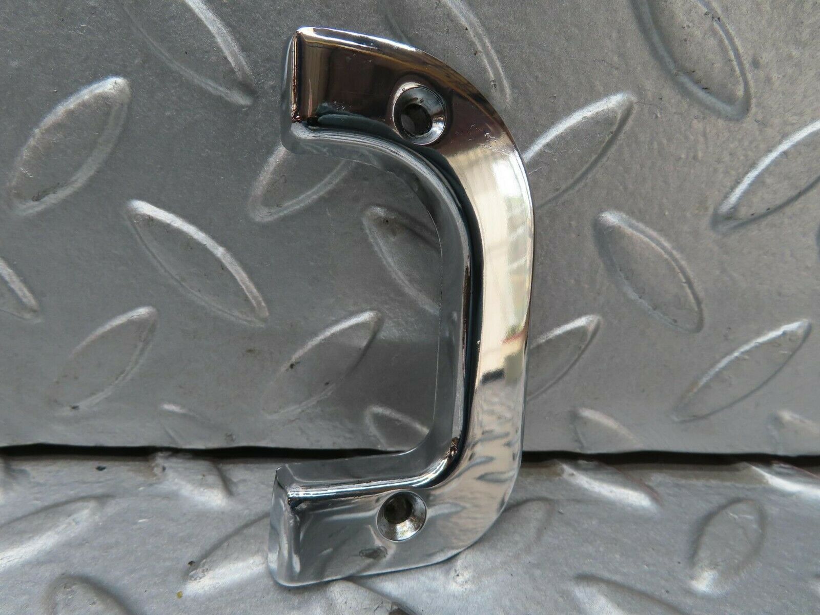 15229 Mercedes-Benz W123 230E Left Interior Chrome Door Latch Trim 1237230124