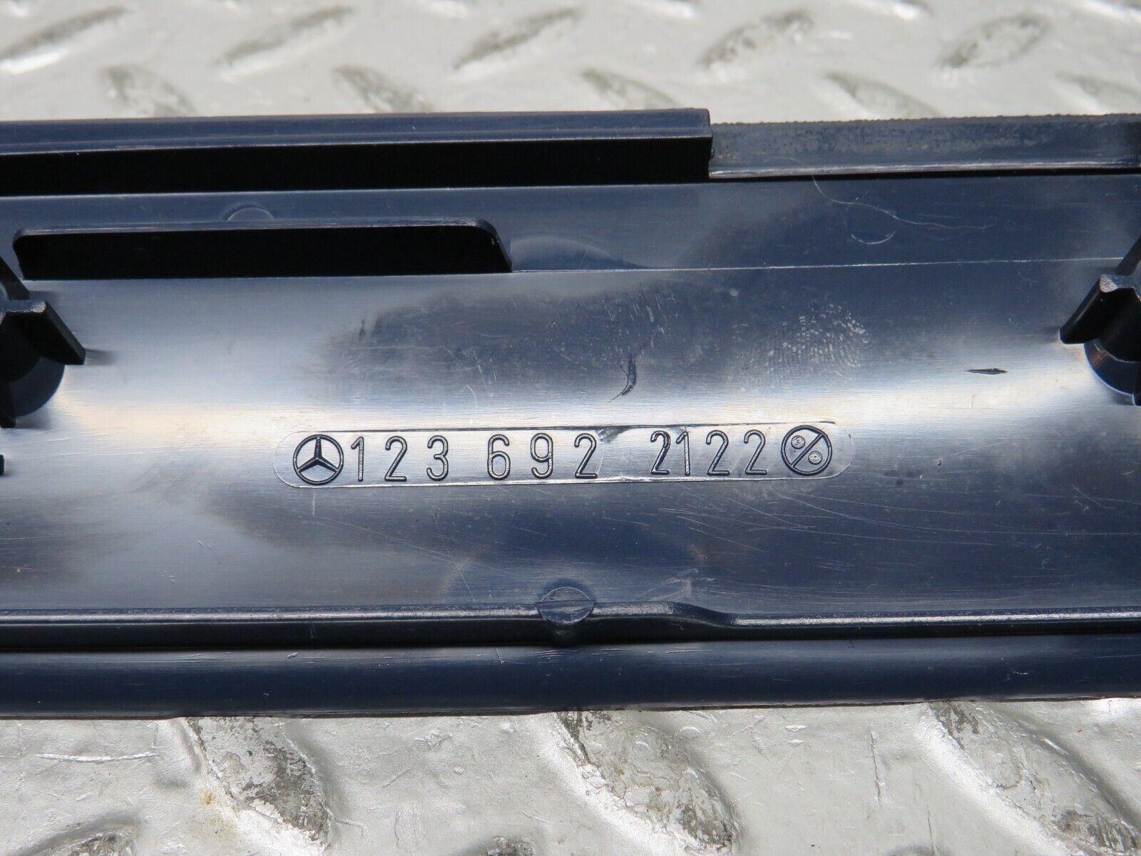 32003 Mercedes-Benz W123 230E B Pillar Lower Cover Left Side Blue 1236922122
