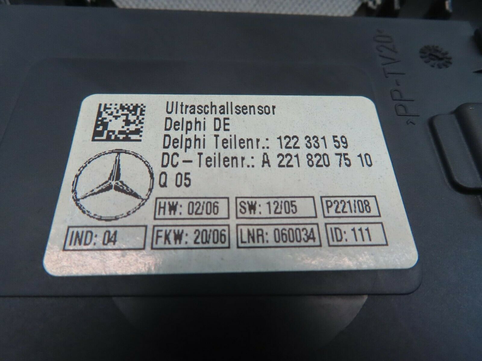 11131 Mercedes-Benz W221 S320 Interior Motion Sensor 2218207510