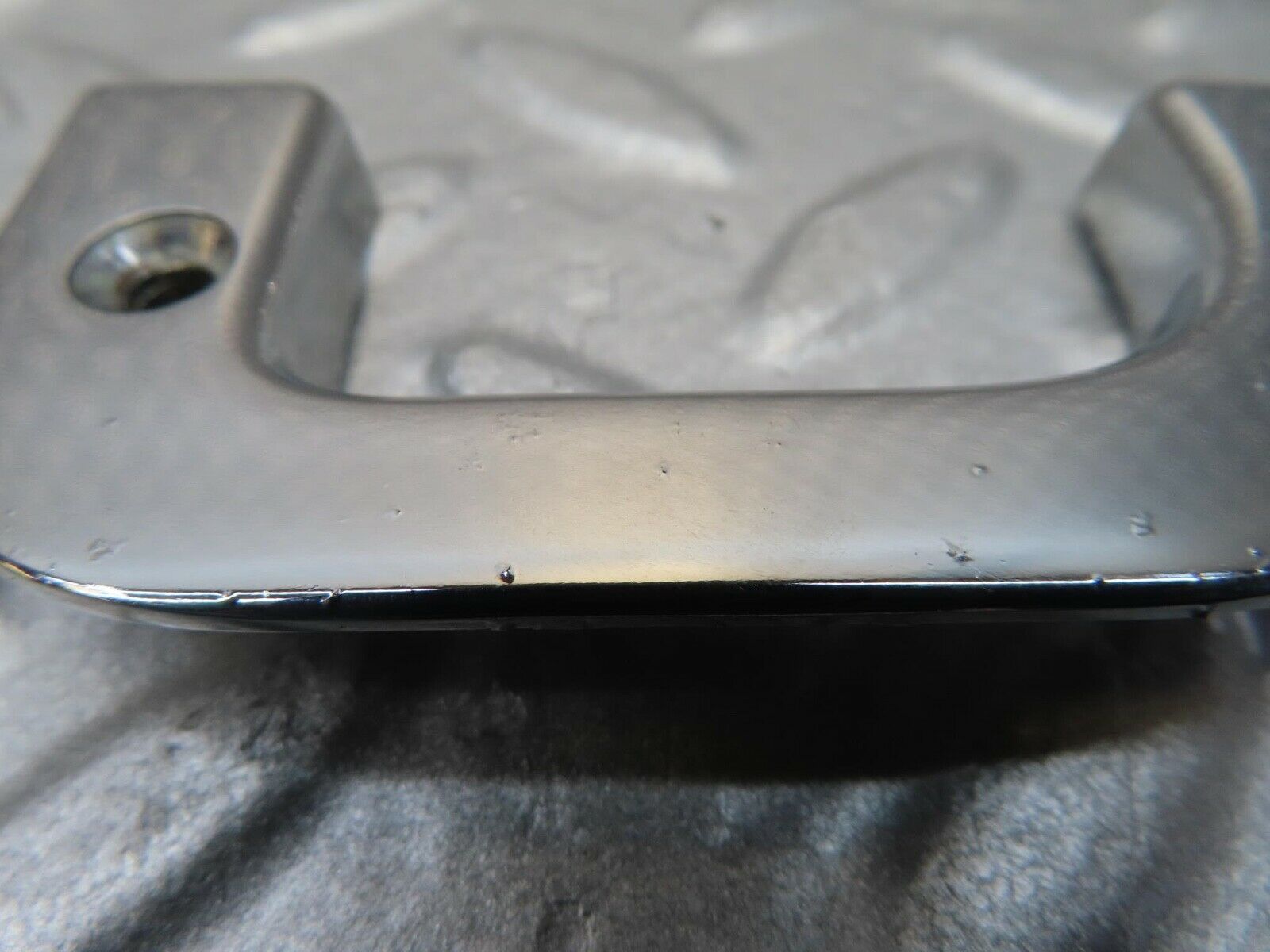 16039 Mercedes-Benz W123 280E Left Interior Chrome Door Latch Trim 1237230124