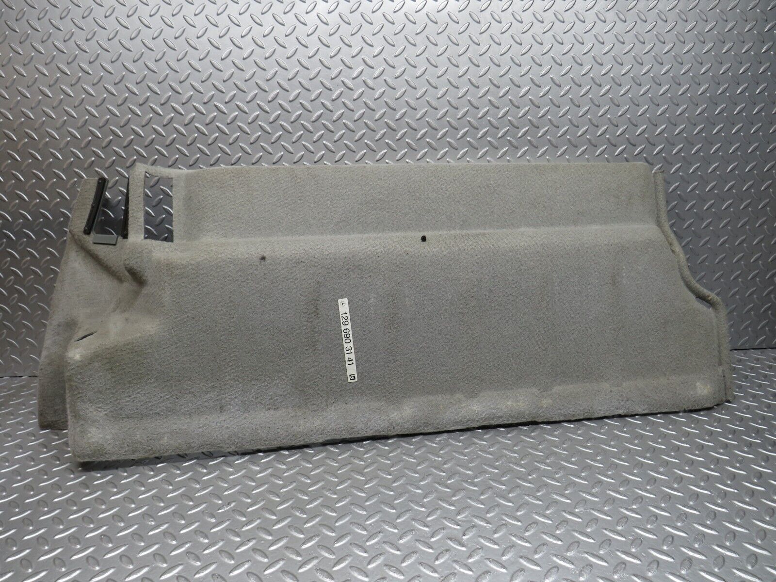 39368 Mercedes-Benz R129 320SL Coupe Fuel Tank Cover Plate Carpet Grey 1296903141