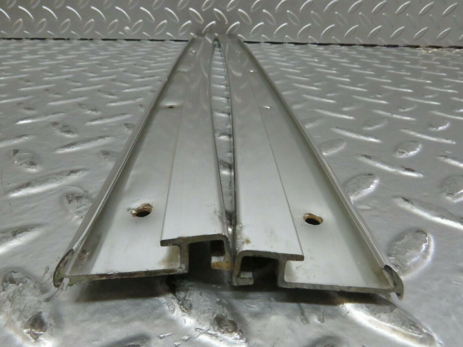 23820 Mercedes-Benz C107 450SLC Coupe A Pillar Chrome Moulding Trim Pair