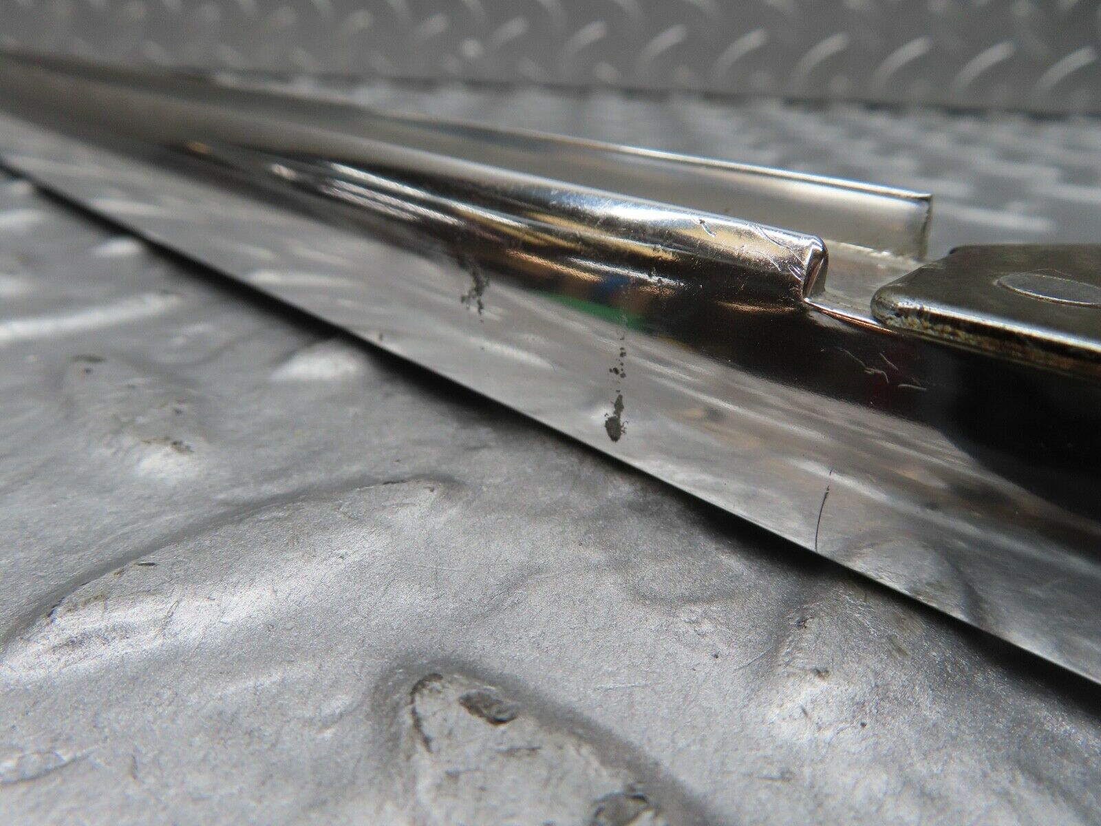 18121 Mercedes-Benz W123 200 Rear Left Chrome Window Channel