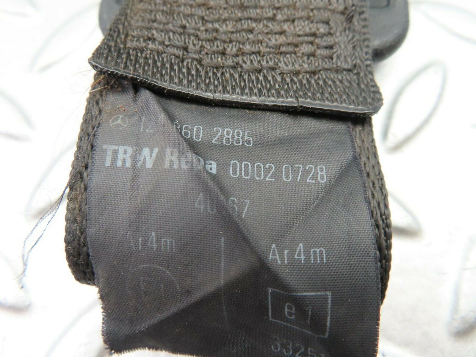 6739 Mercedes-Benz S124 E220 Wagon Seat Belt For Third Row Seat 1248602885