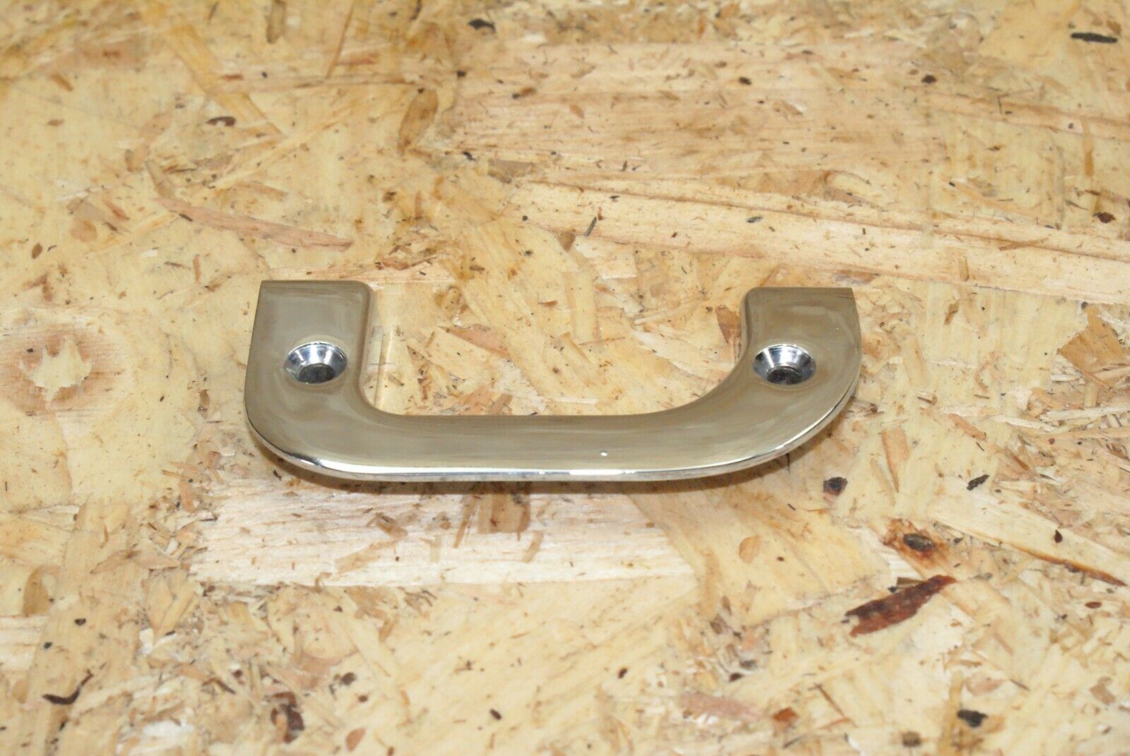 2313 Mercedes-Benz W123 280E Left Interior Chrome Door Latch Trim 1237230124