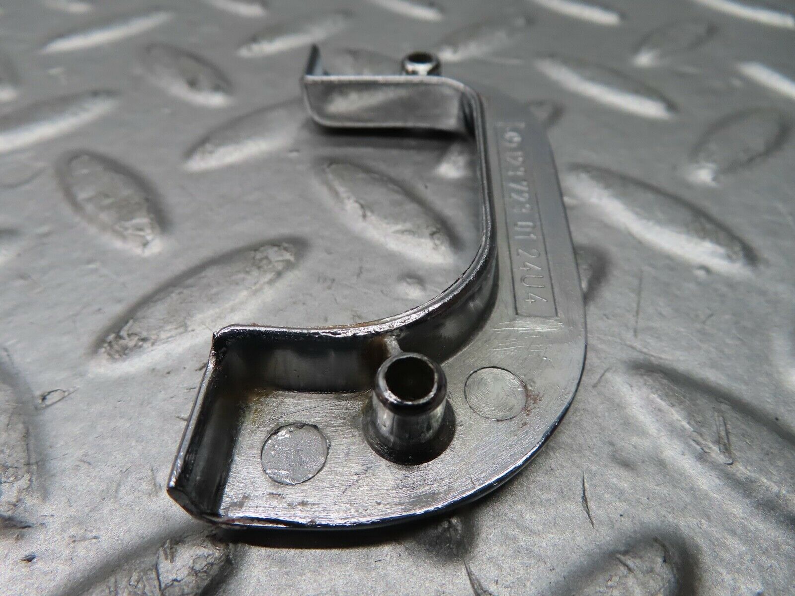 21491 Mercedes-Benz W126 300SE Left Chrome Door Latch Trim 1237230124