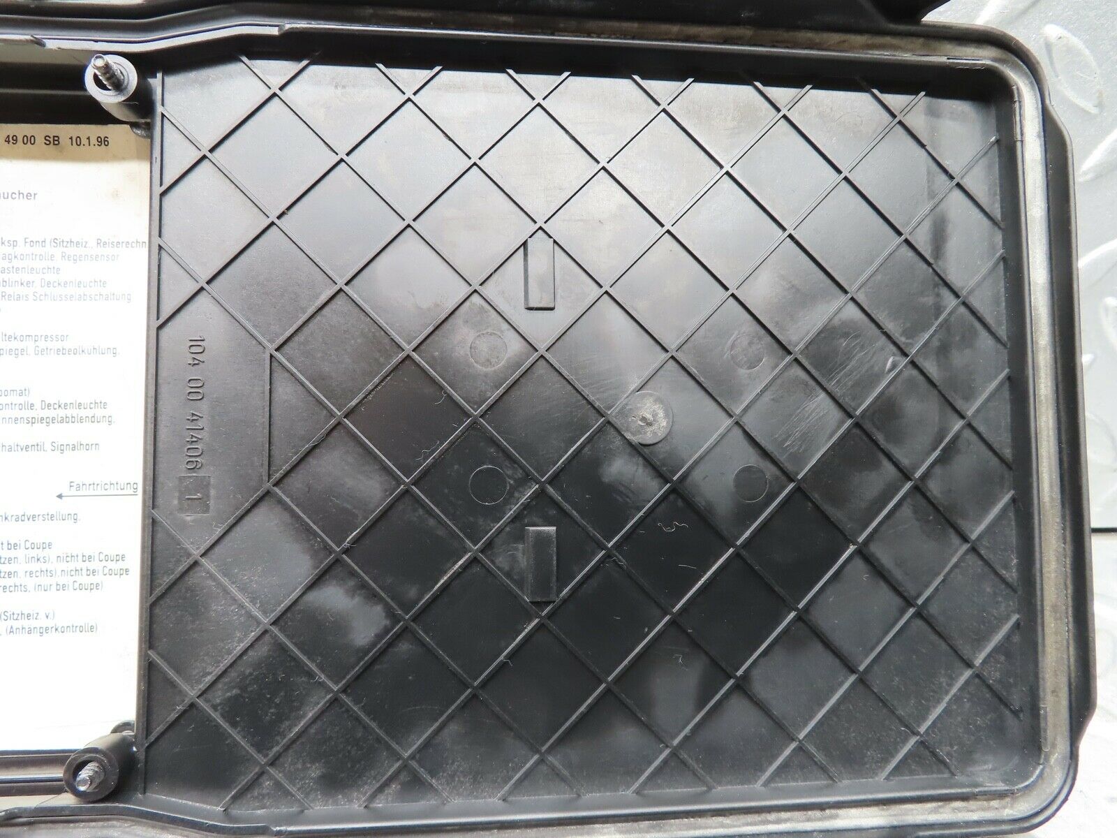 19684 Mercedes-Benz C140 CL420 Coupe Fuse Box Lid 1405450173