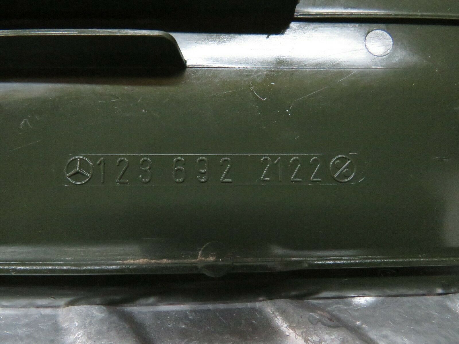 23706 Mercedes-Benz W123 B Pillar Bottom Cover Left Side Green 1236922122