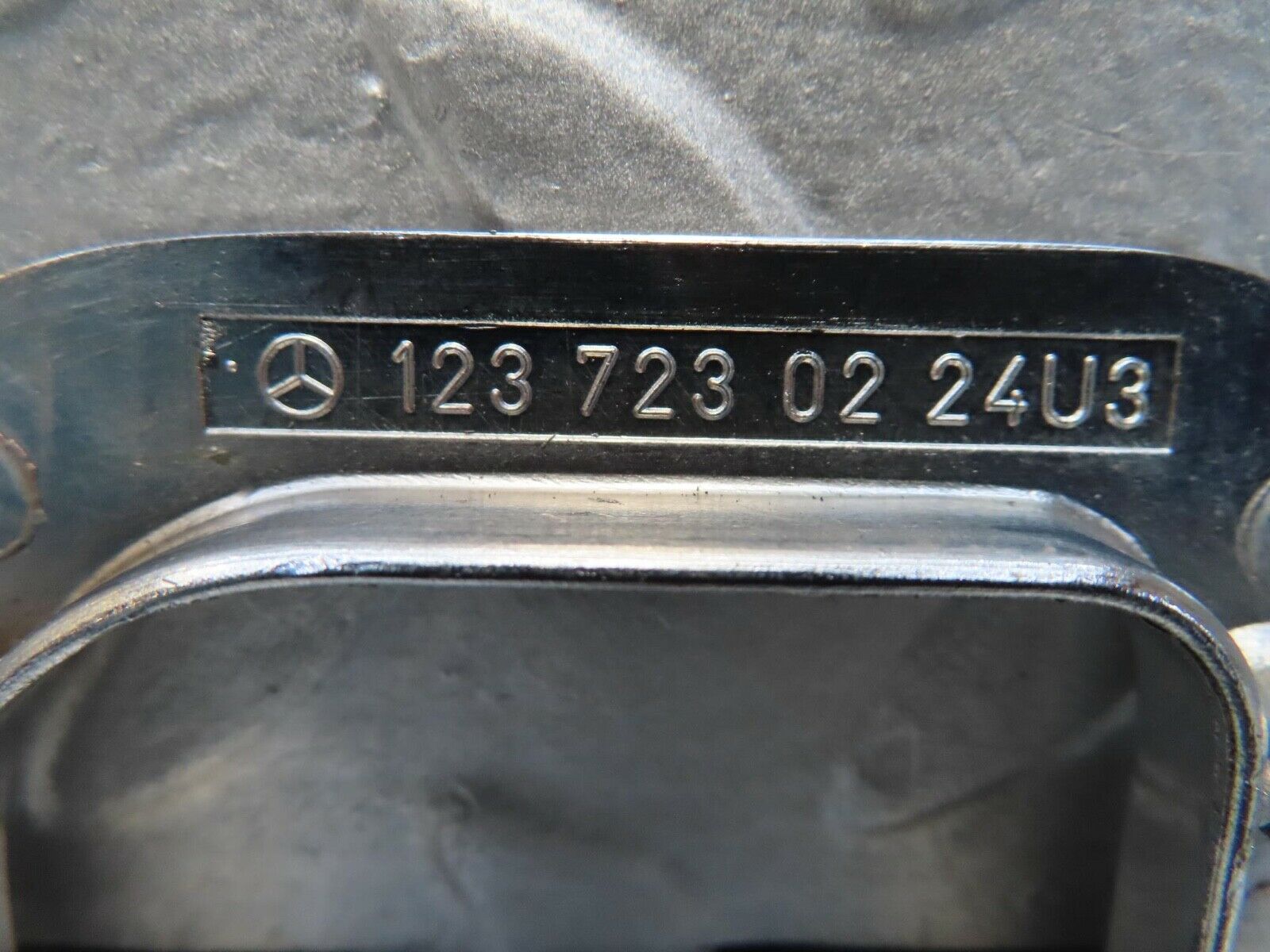 16038 Mercedes-Benz W123 280E Right Interior Chrome Door Latch Trim 1237230224