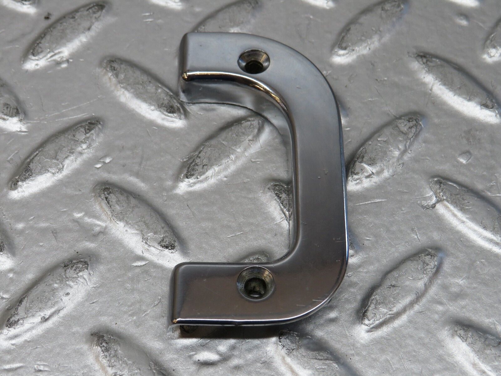 26801 Mercedes-Benz W123 240D Left Interior Door Chrome Latch Trim 1237230124