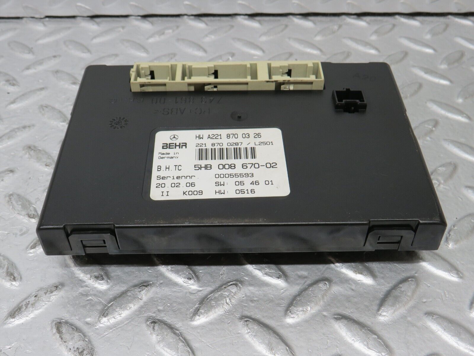 35153 Mercedes-Benz W221 Climate Control Unit 2218700326 2218700287