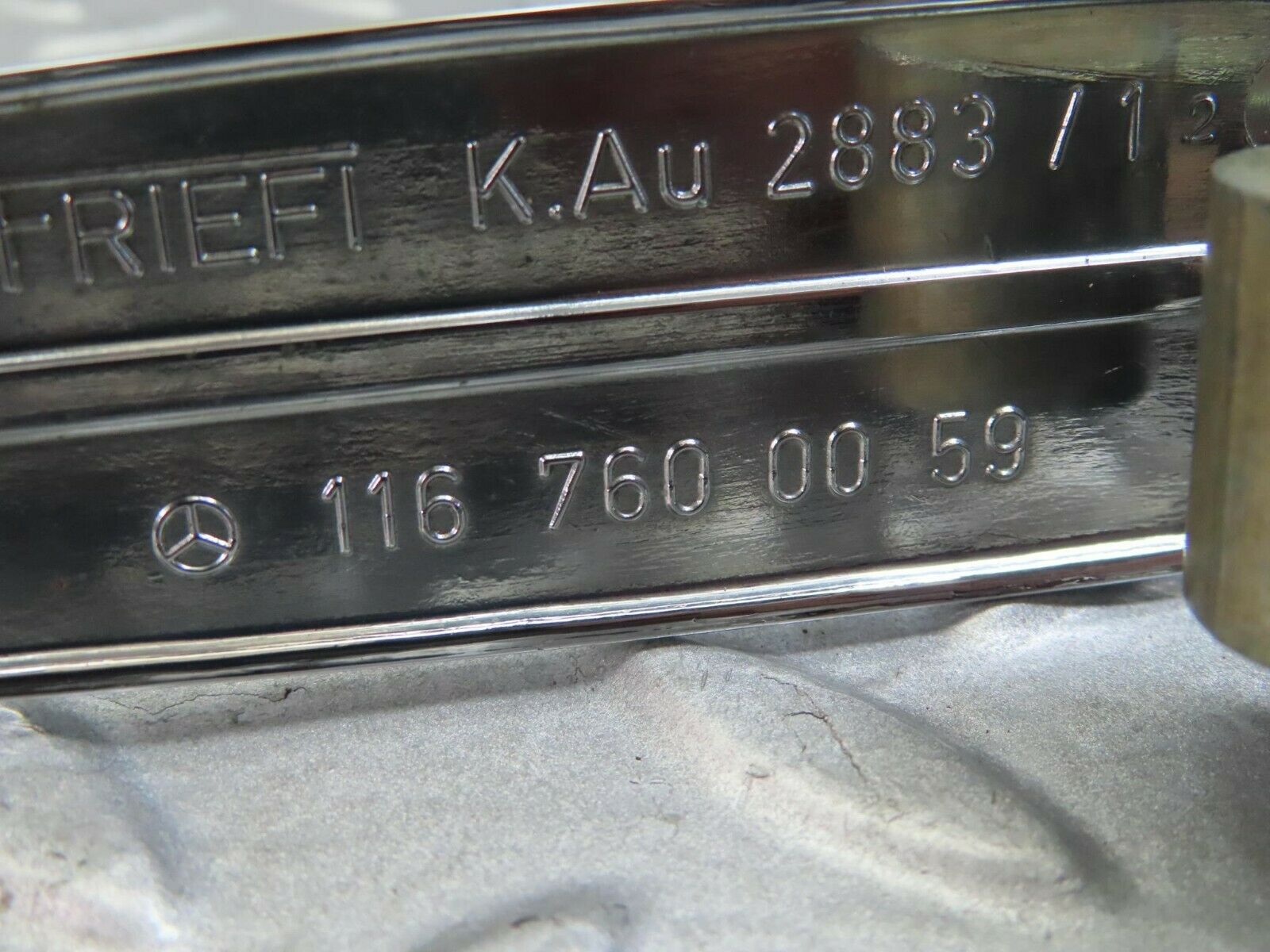 8752 Mercedes-Benz W116 Chrome Door Handle Rear Right 1167600059