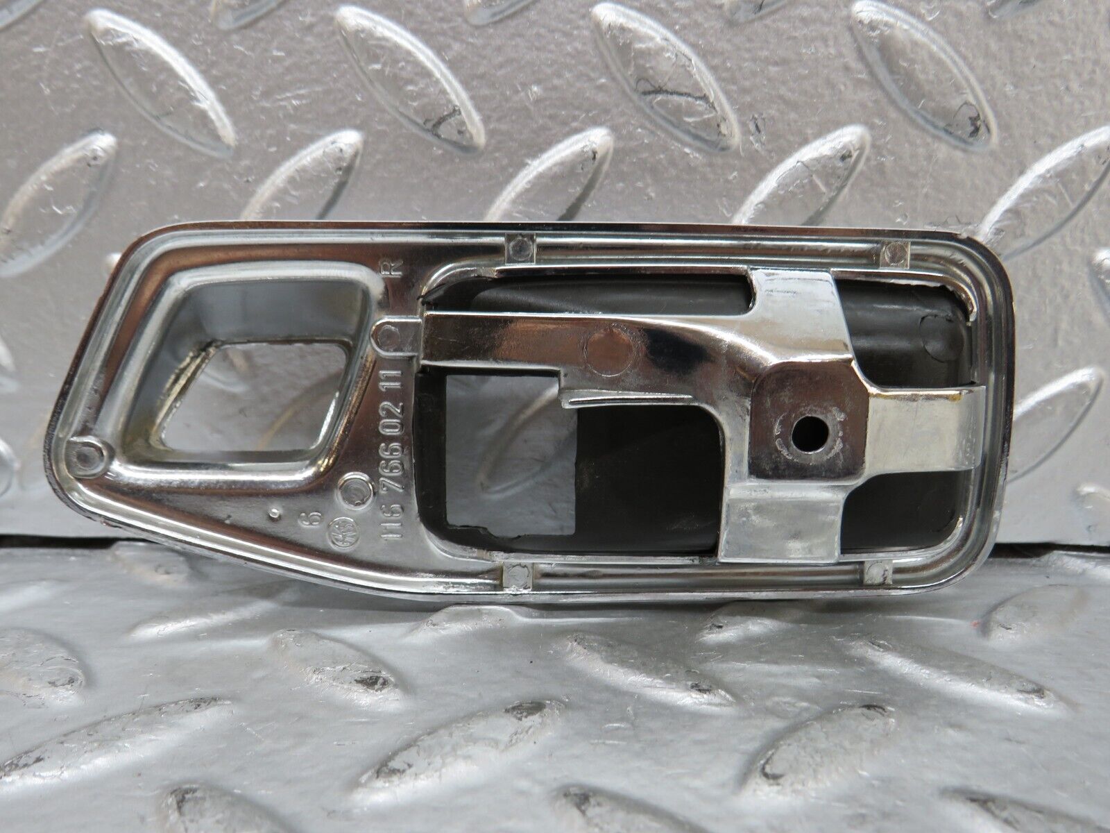 27172 Mercedes-Benz W123 280E Chrome Frame Door Opener Rear Right 1167660211