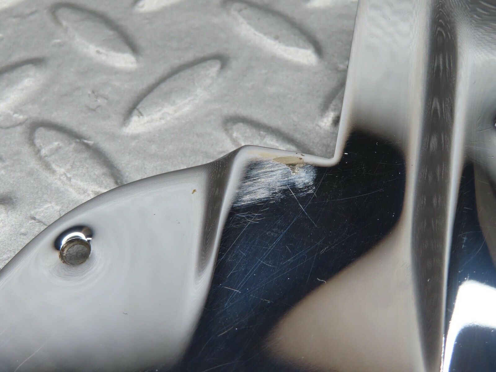 13974 Mercedes-Benz C107 280SLC B Pillar Chrome Cover Plate Right Side