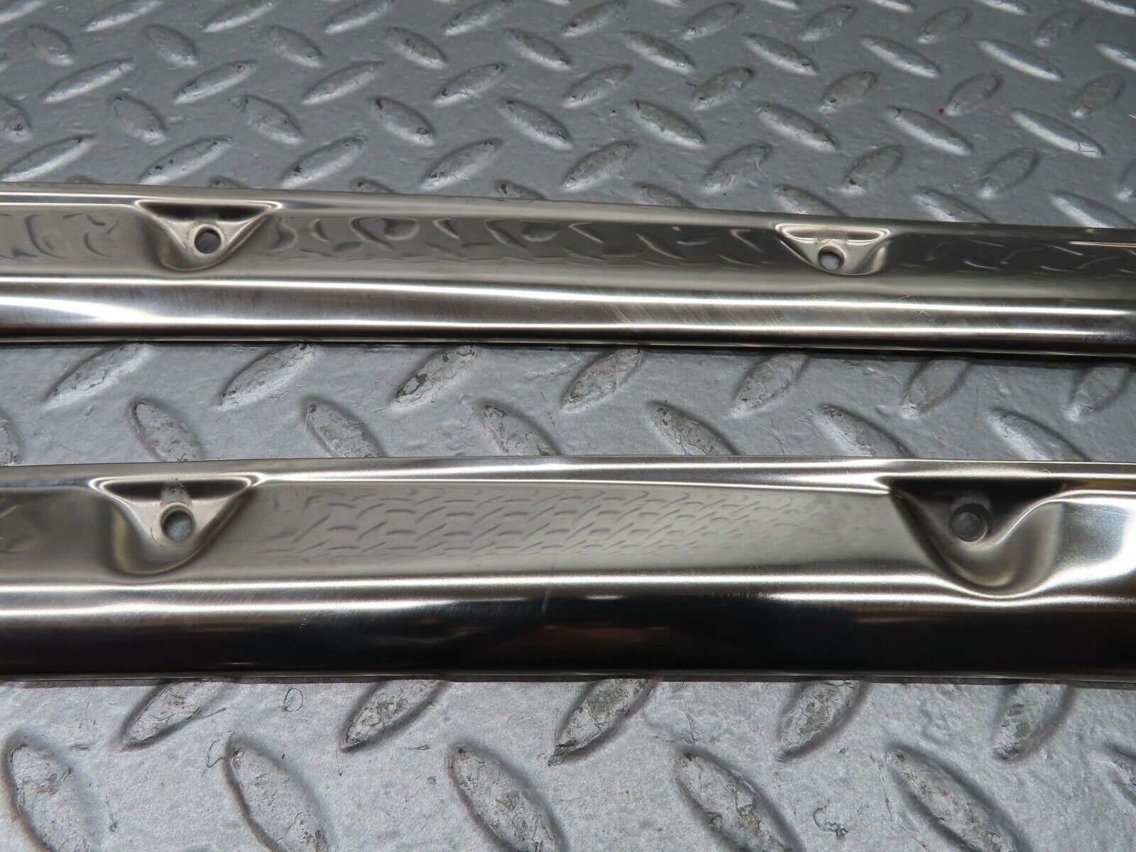 20067 Mercedes-Benz R129 300SL Coupe Folding Top Rail Chrome Trim Cover Pair