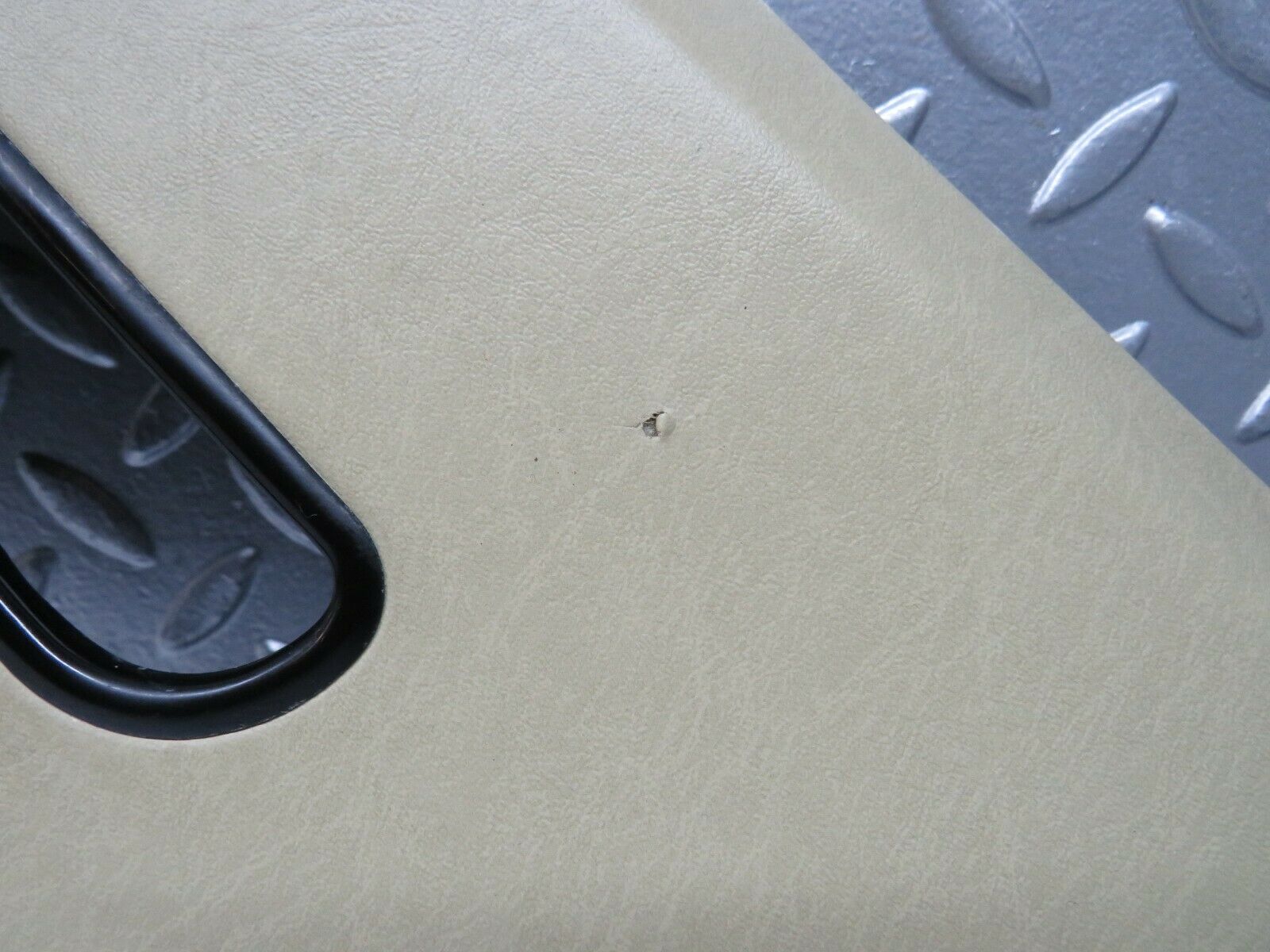 23962 Mercedes-Benz W123 280E C Pillar Cover Panel Right Side Beige 1236900425