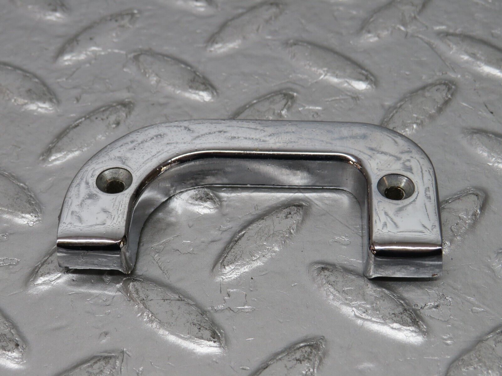 30998 Mercedes-Benz W123 200D Left Interior Chrome Door Latch Trim 1237230124