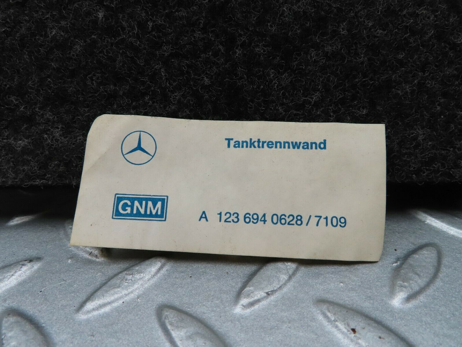 4377 Mercedes-Benz W123 230E Fuel Tank Cover Plate 1236940628