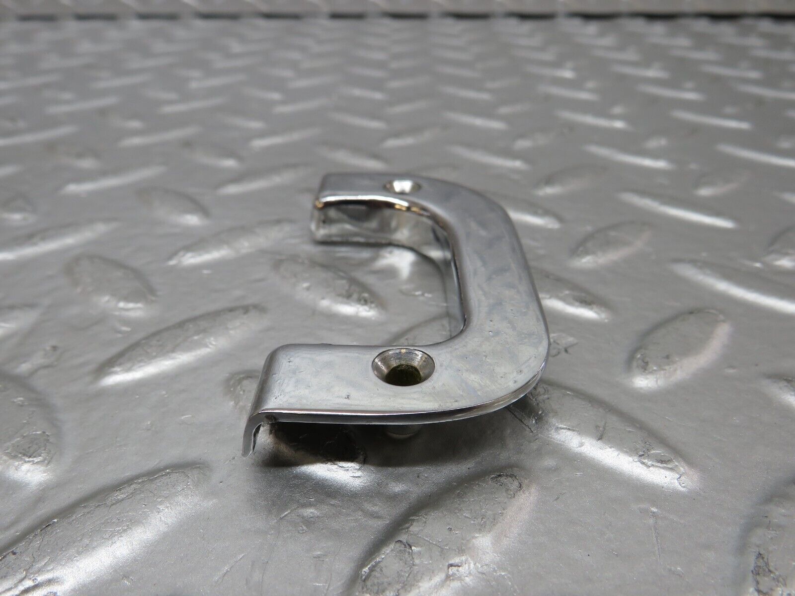 25549 Mercedes-Benz W123 200 Left Interior Chrome Door Latch Trim 1237230124