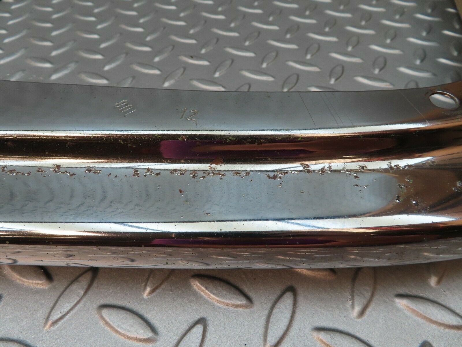 3473 Mercedes-Benz W108 280SE Front Right Upper Bumper Chrome