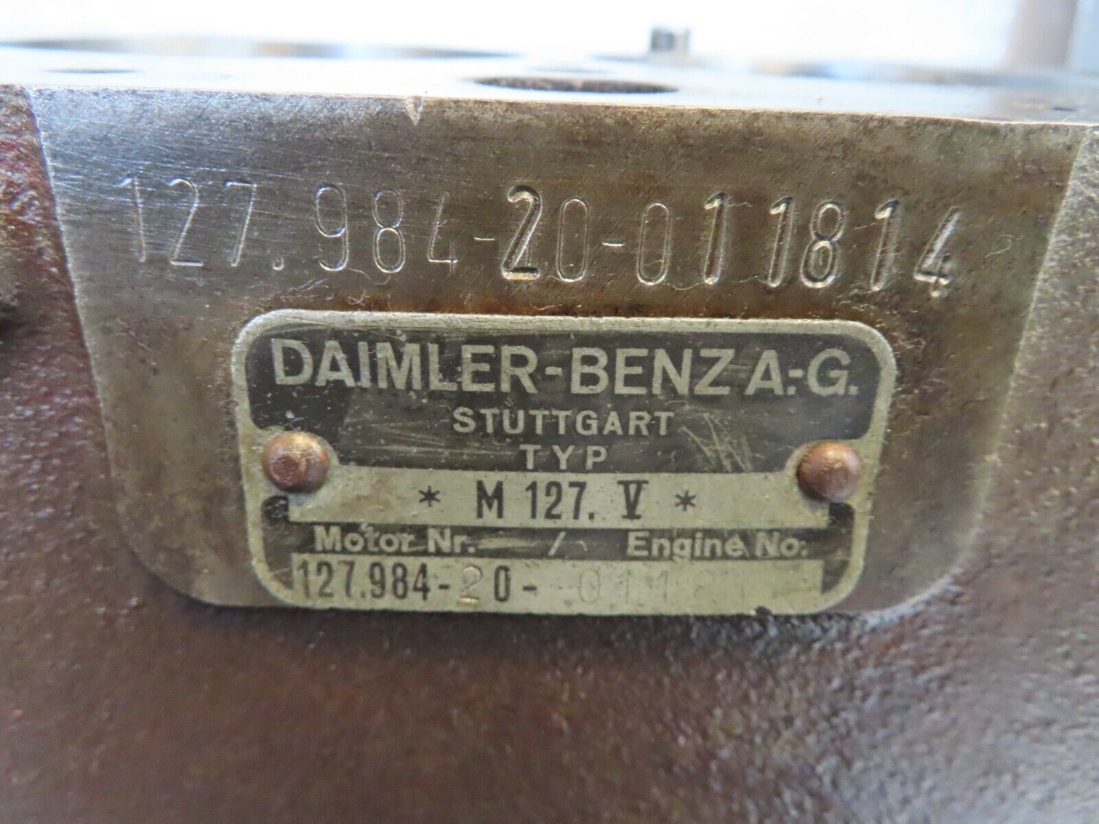 18487 Mercedes-Benz W111 220SE Coupe Engine Block 1270110601 M127.984