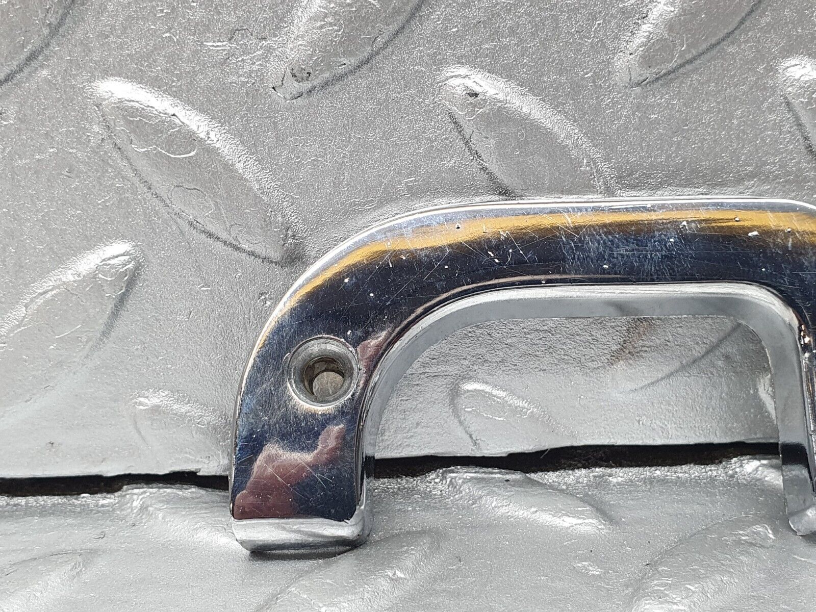 40764 Mercedes-Benz W123 300D Interior Chrome Door Latch Trim Left 1237230124