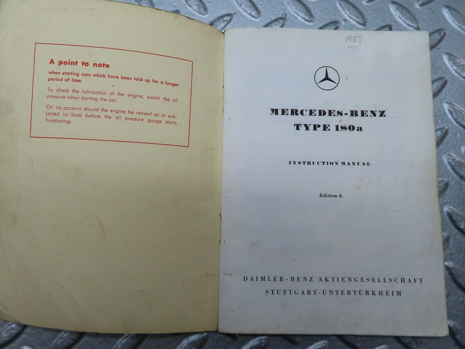 20498 Mercedes-Benz 180a Instruction Manual