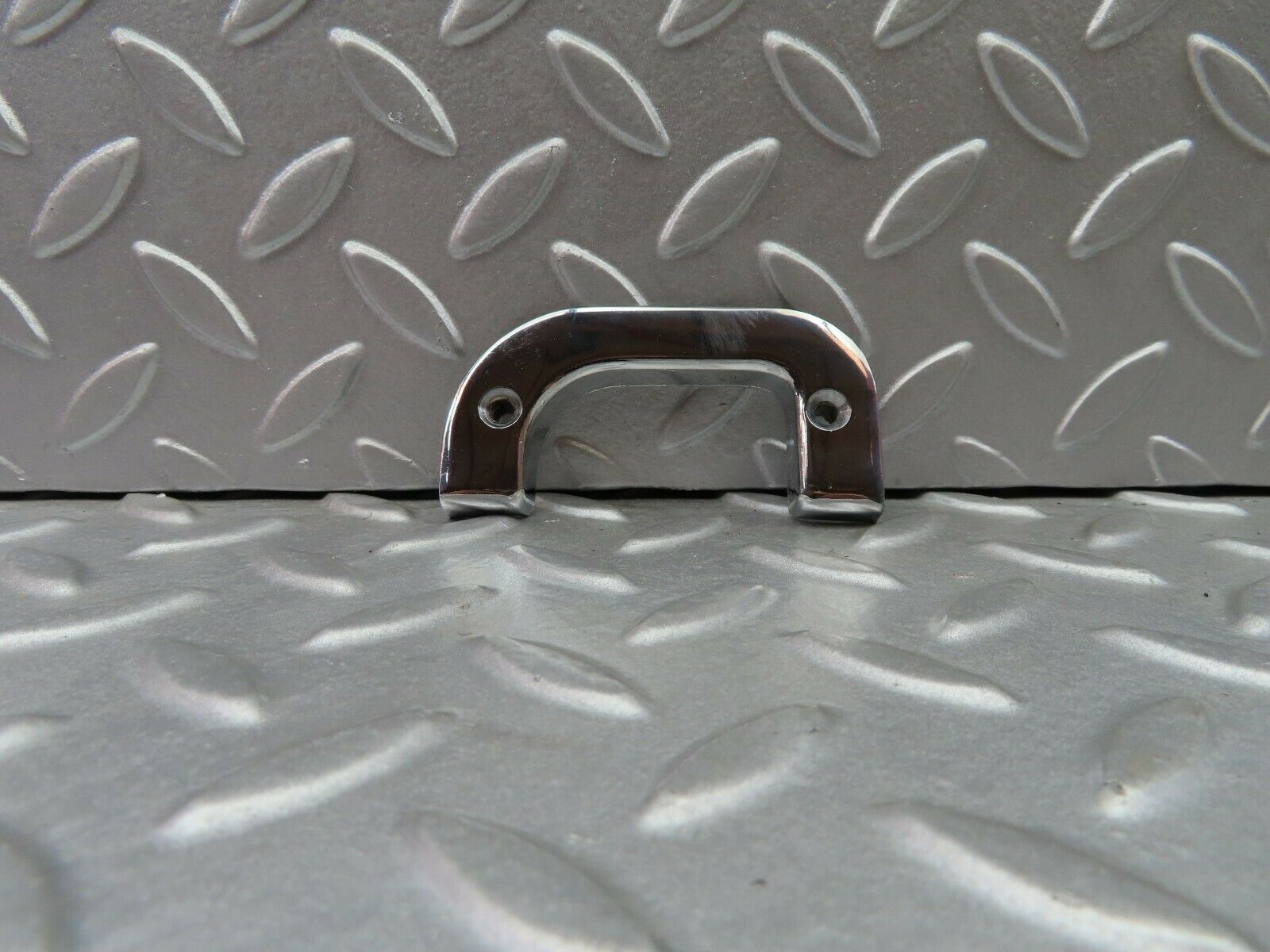 6073 Mercedes-Benz W126 380SE Left Interior Chrome Door Latch Trim 1237230124