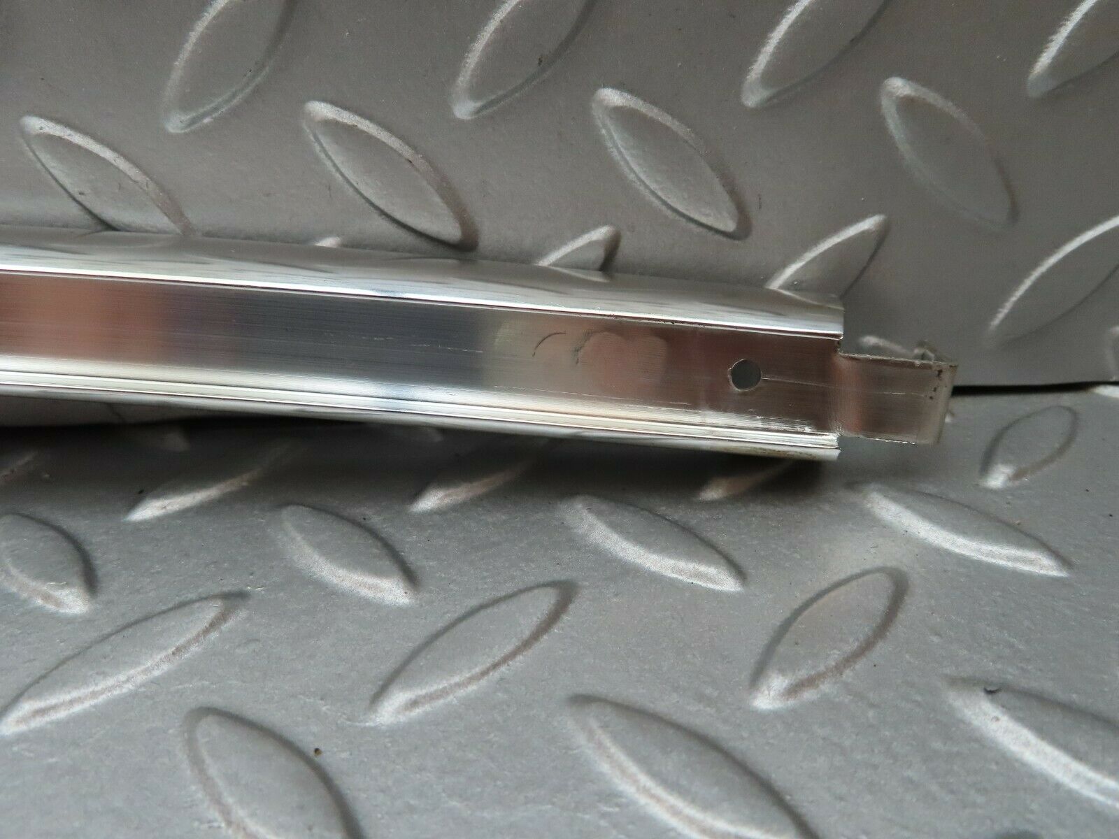 4298 Mercedes-Benz W123 230E Rear Left Chrome Window Channel