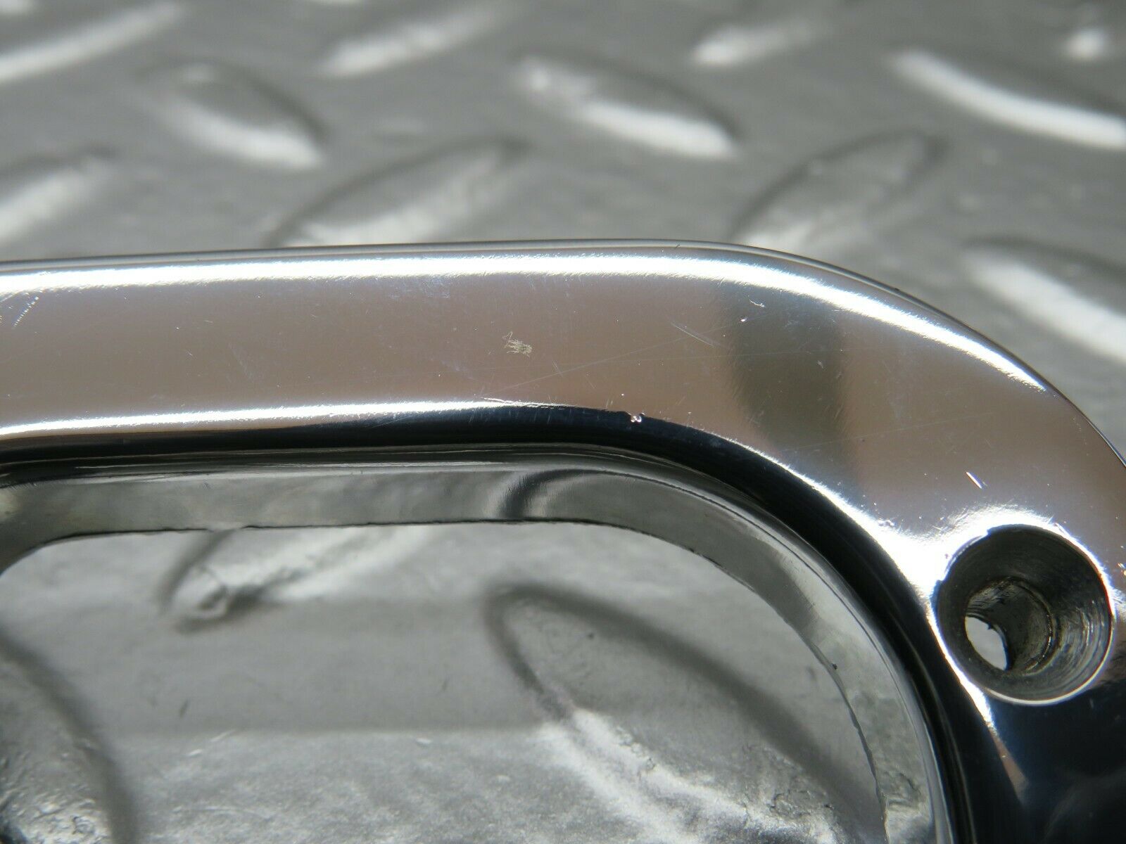 23993 Mercedes-Benz W123 280E Right Interior Chrome Door Latch Trim 1237230224