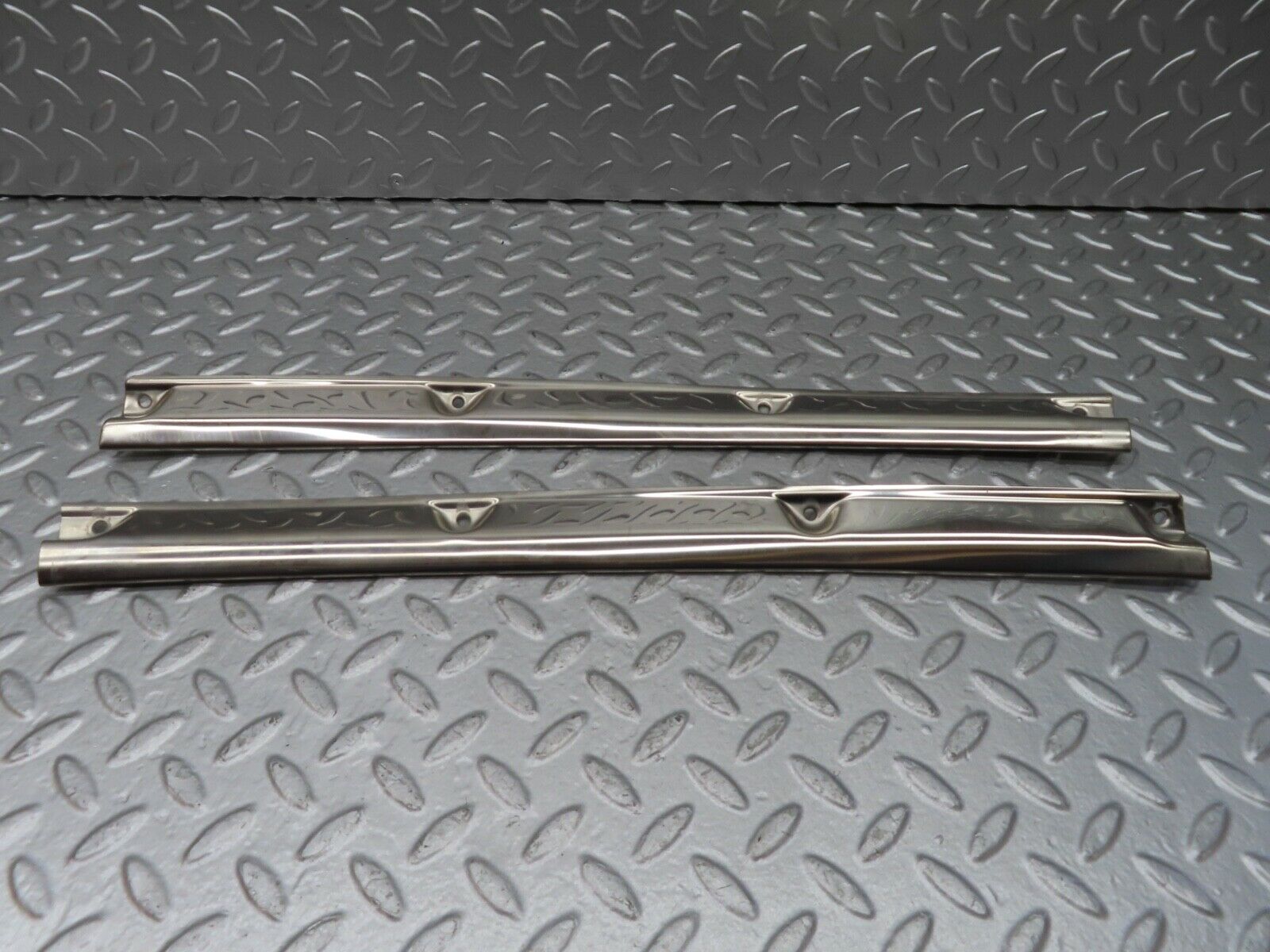 20067 Mercedes-Benz R129 300SL Coupe Folding Top Rail Chrome Trim Cover Pair