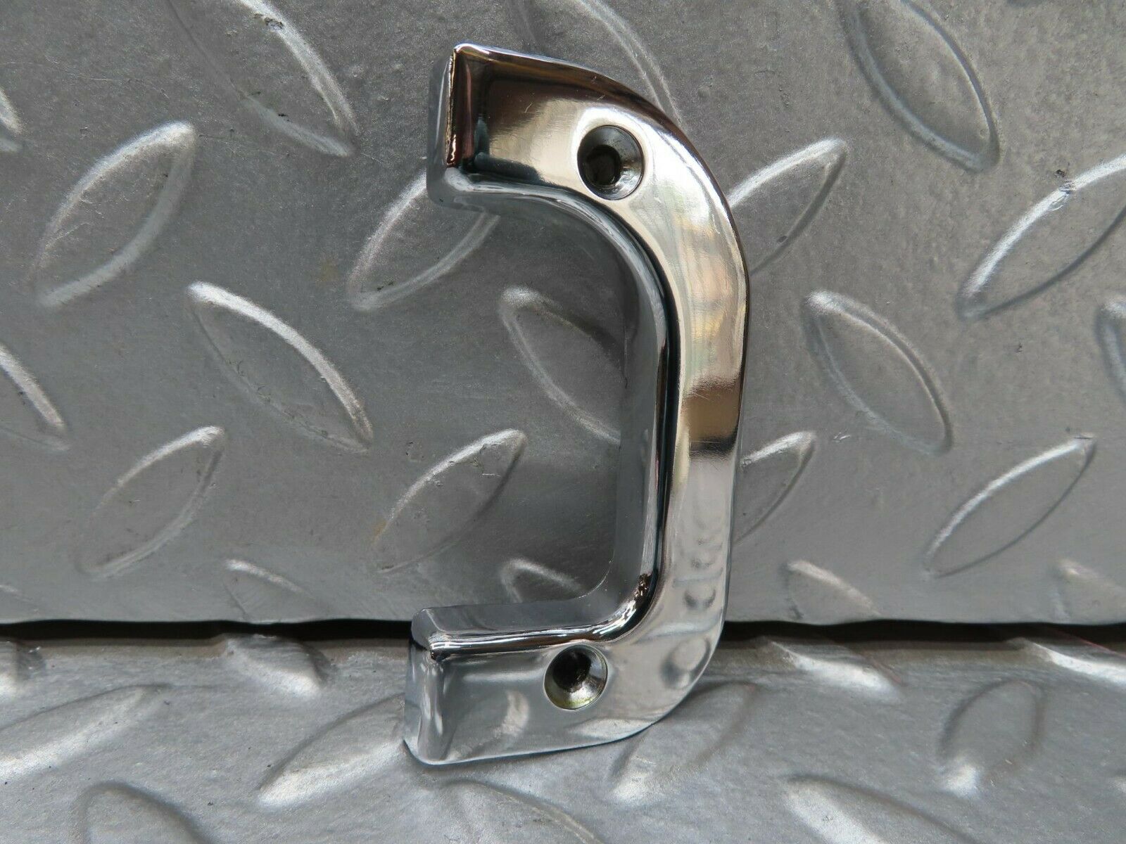 15228 Mercedes-Benz W123 230E Left Interior Chrome Door Latch Trim 1237230124