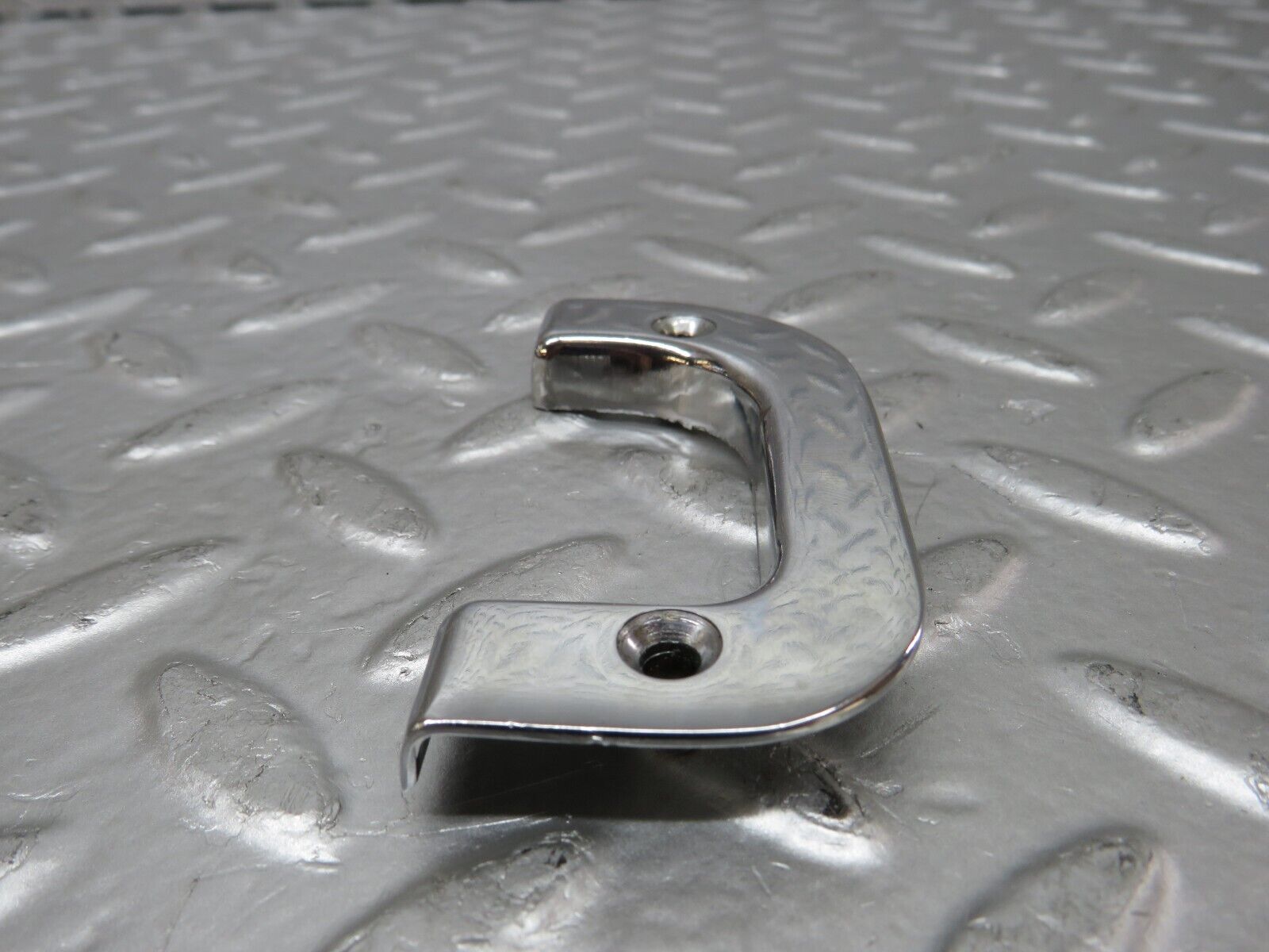 25548 Mercedes-Benz W123 200 Left Interior Chrome Door Latch Trim 1237230124