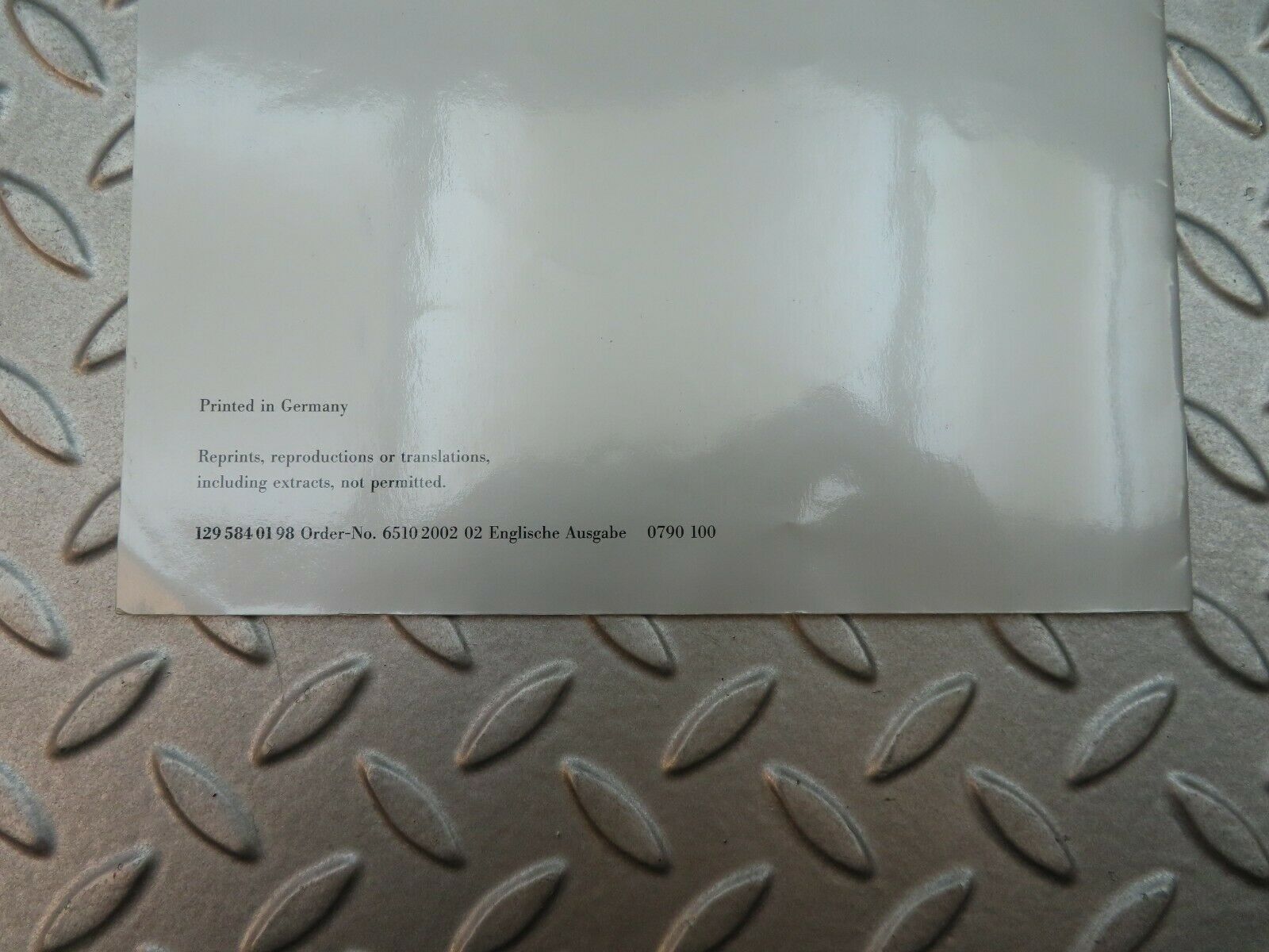 5616 Mercedes-Benz Touring Garantie Brochure 1295840198