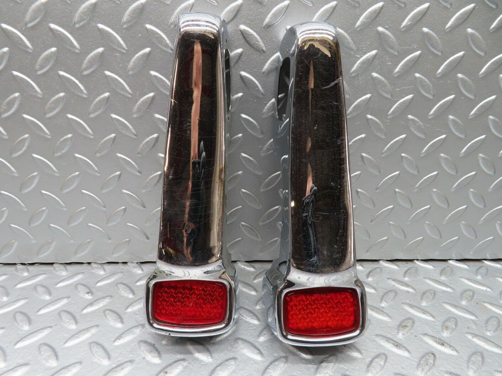 19795 Mercedes-Benz W121 190b Ponton Rear Bumper Chrome Overriders Pair