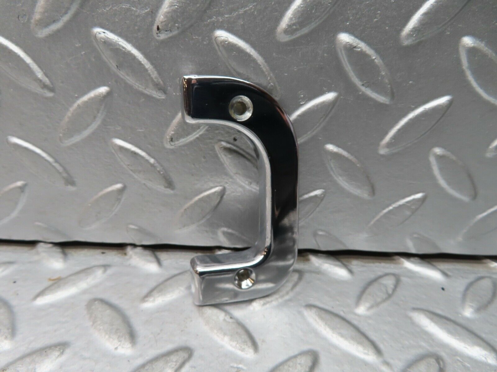 21491 Mercedes-Benz W126 300SE Left Chrome Door Latch Trim 1237230124