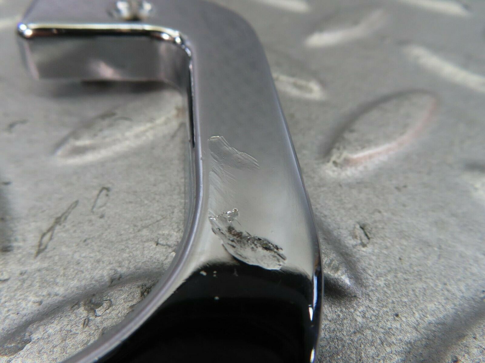 8724 Mercedes-Benz W123 Right Interior Chrome Door Latch Trim 1237230224