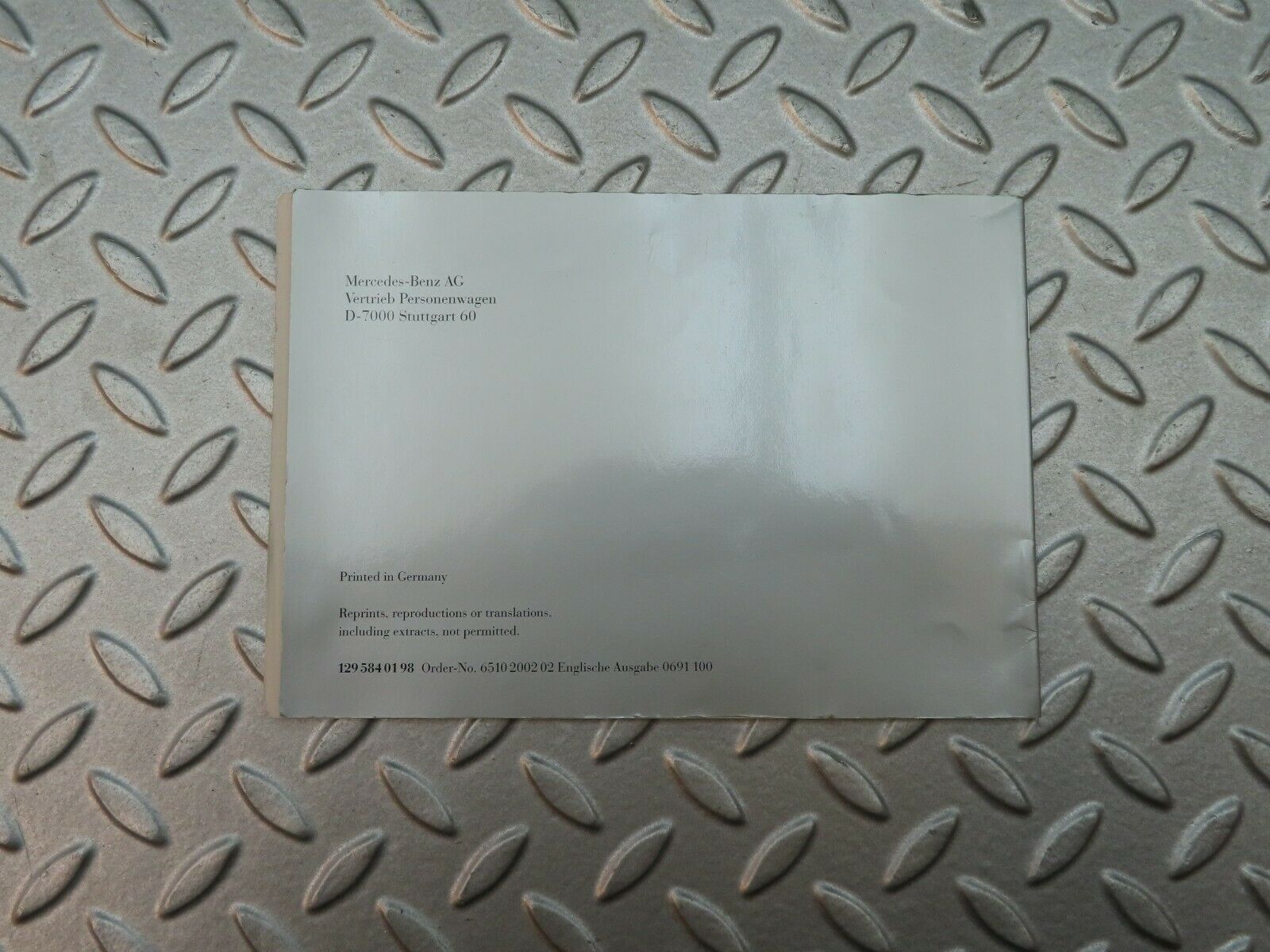 5624 Mercedes-Benz Touring Garantie Brochure 1295840198