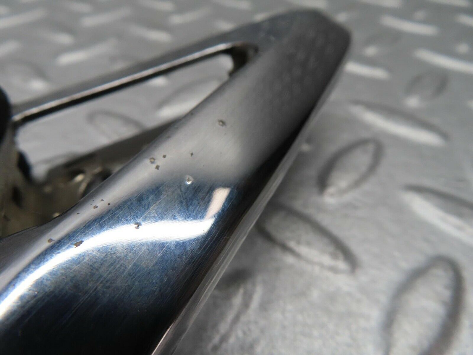 14068 Mercedes-Benz C107 280SLC Right Wing Mirror Triangle Chrome Bracket