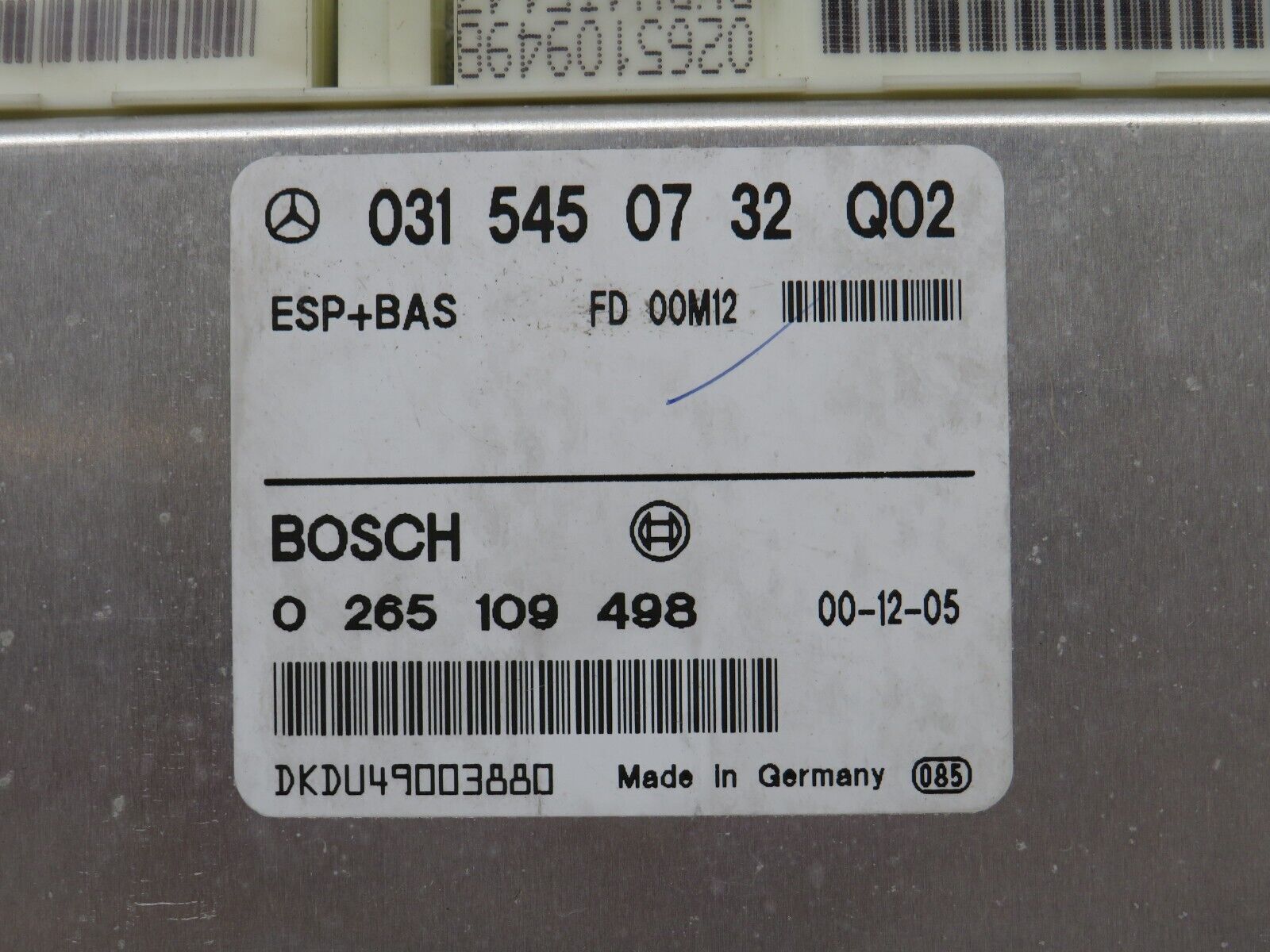 34762 Mercedes-Benz W210 320E ABS Control Unit Bosch 0315450732 0265109498