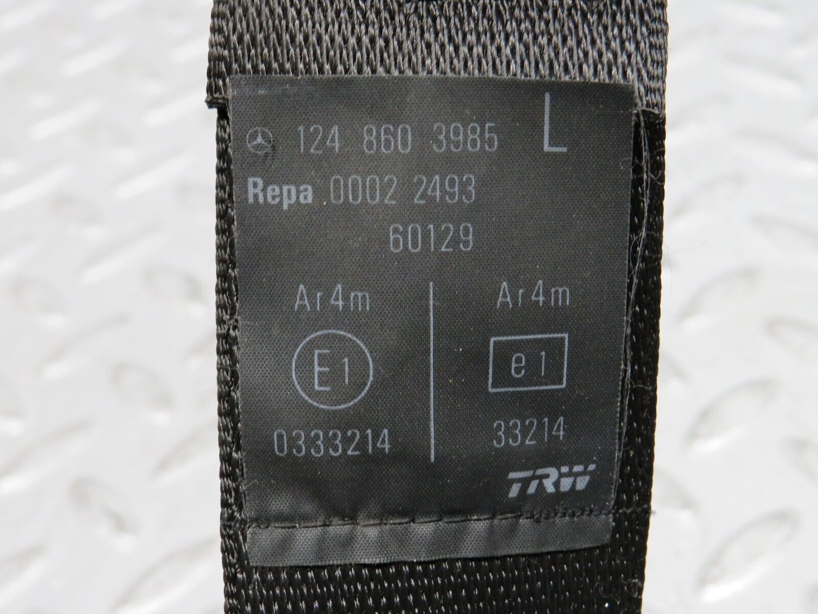 32636 Mercedes-Benz S124 300TE Front Left Seat Belt With Buckle 1248603985