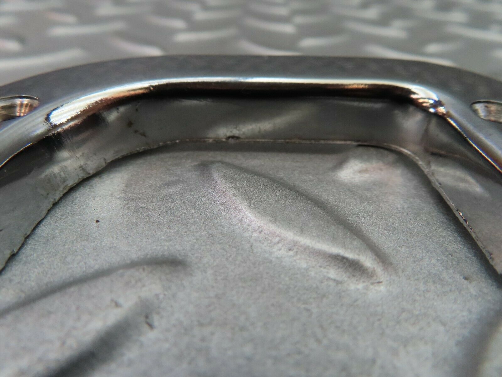 6071 Mercedes-Benz W126 380SE Left Interior Chrome Door Latch Trim 1237230124