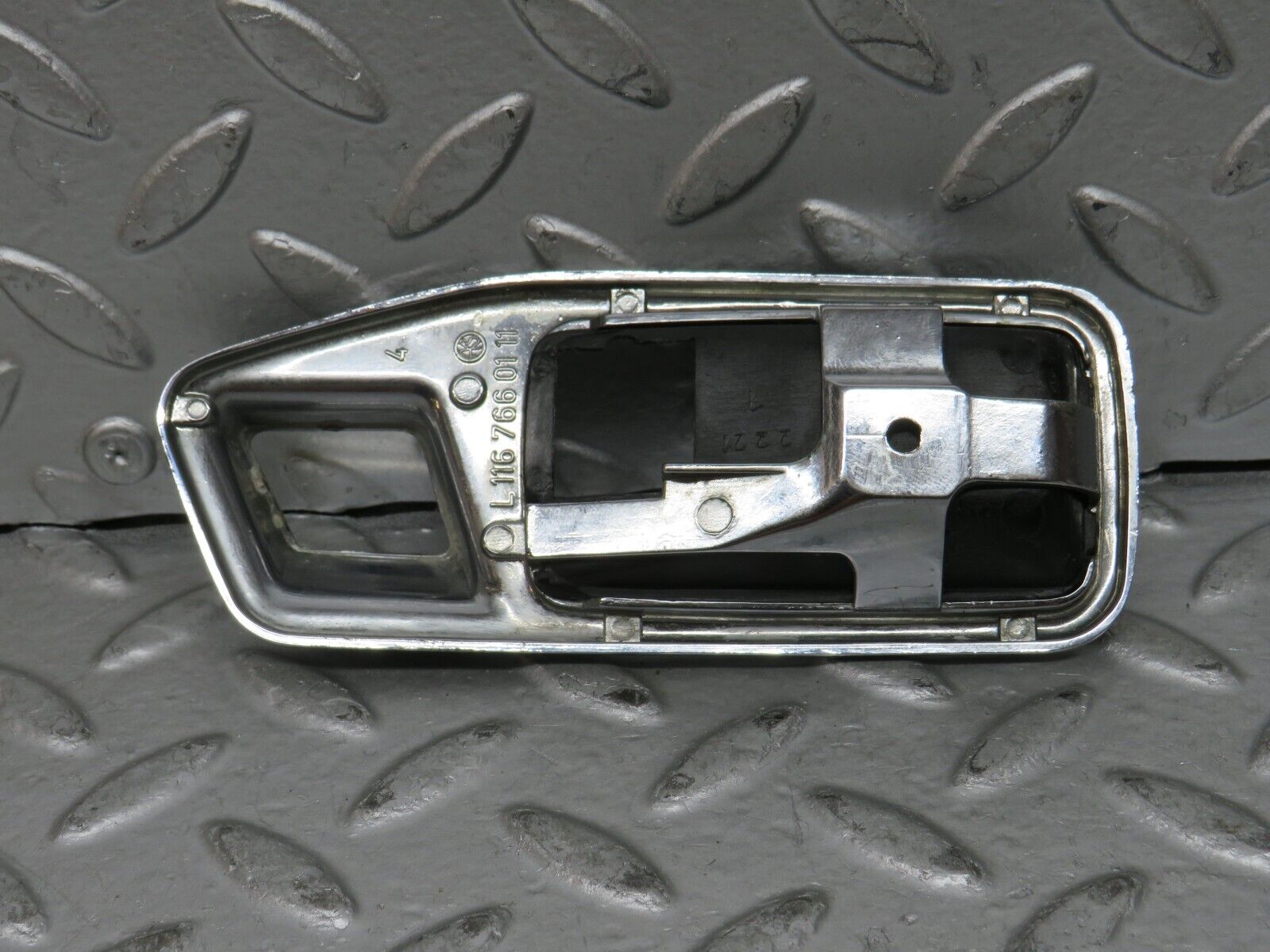 27971 Mercedes-Benz W123 280E Chrome Frame For Door Opener Left 1167660111